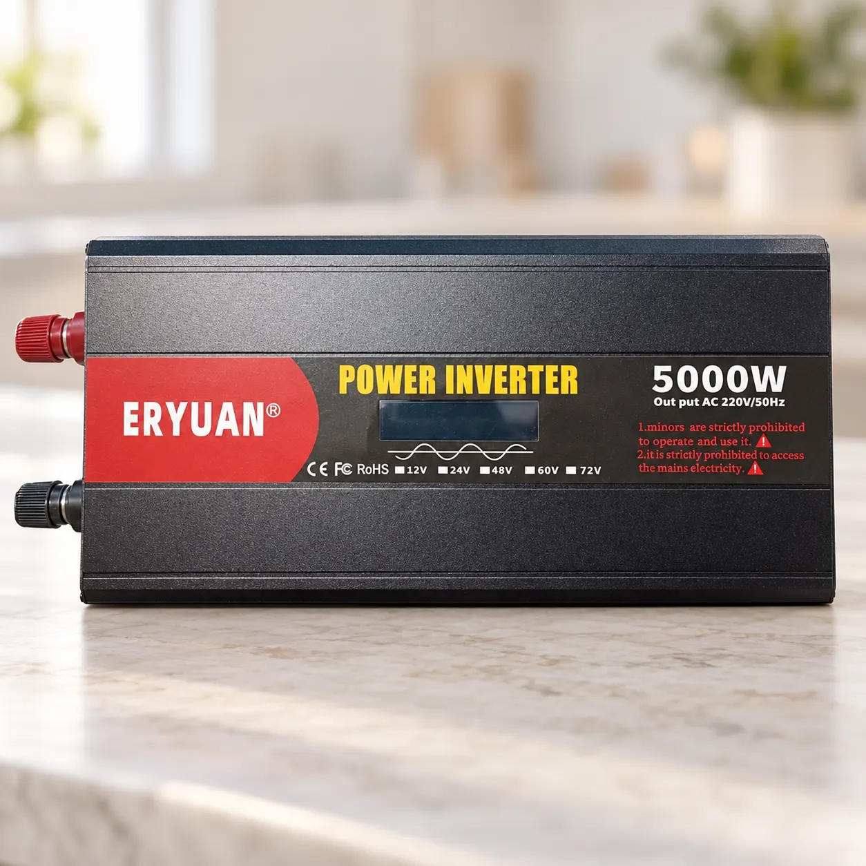 Перетворювач напруги Eryuan 5000W / Інвертор із чистою синусоїдою 12В–220В