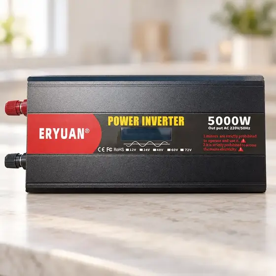 Перетворювач напруги Eryuan 5000W / Інвертор із чистою синусоїдою 12В–220В