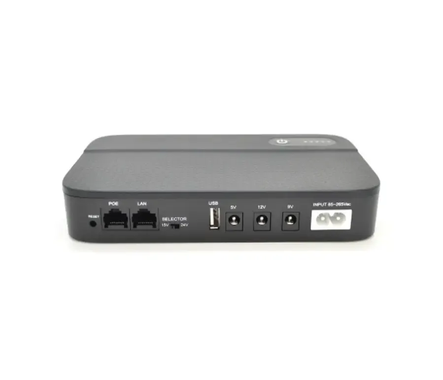 Міні UPS для роутера та відеокамер DCY-1018P / Безперебійник 10400 мАг, 5V/9V/12V, USB, POE