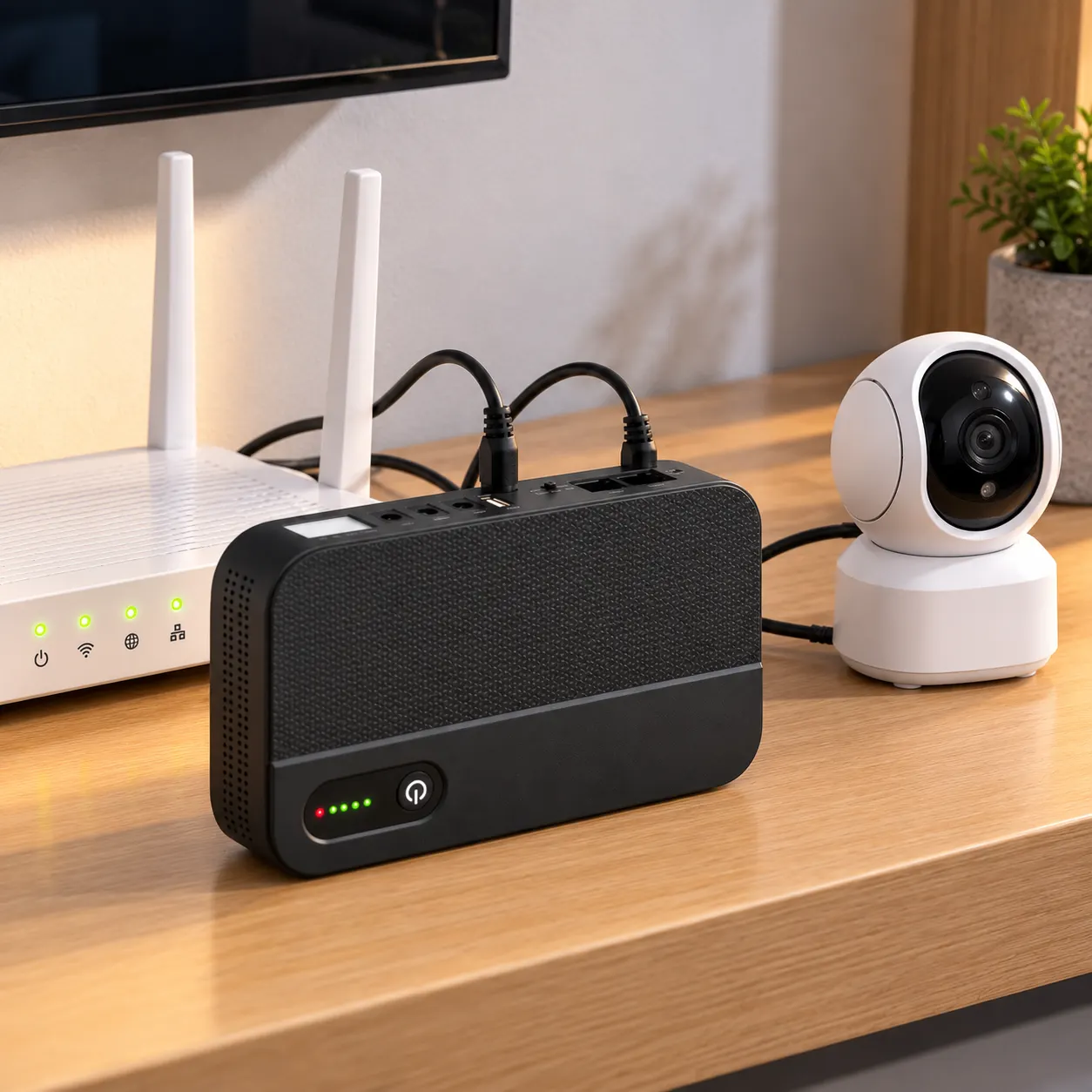Міні UPS для роутера та відеокамер DCY-1018P / Безперебійник 10400 мАг, 5V/9V/12V, USB, POE